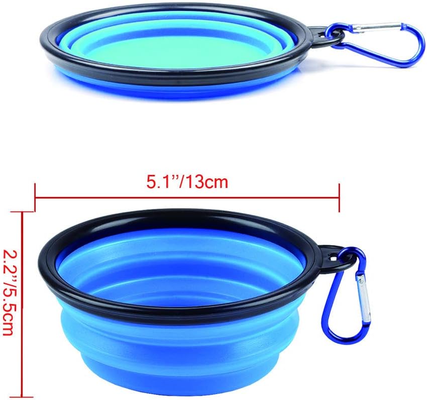 Collapsible Travel Silicone Dog Cat Bowl Portable Pet Food Water Bowl