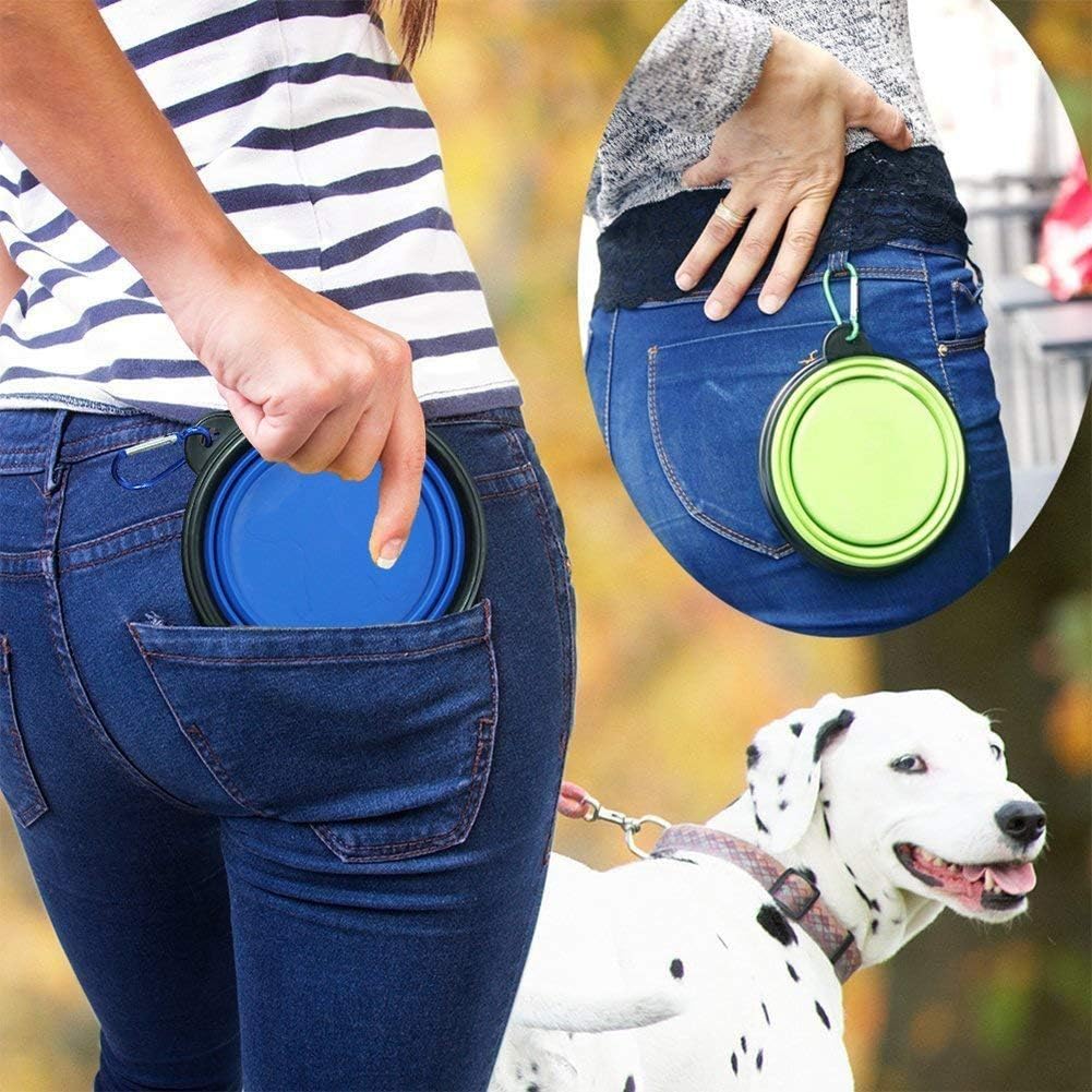 Collapsible Travel Silicone Dog Cat Bowl Portable Pet Food Water Bowl