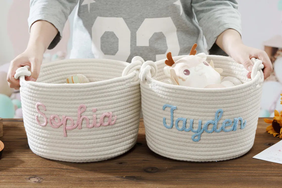 Personalized Dog Toy Basket, Custom Pet Toy Basket